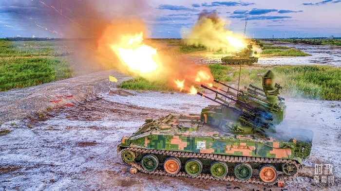 △2024年9月，陸軍第71集團軍某合成旅高炮分隊正在演練。（圖/視覺中國）