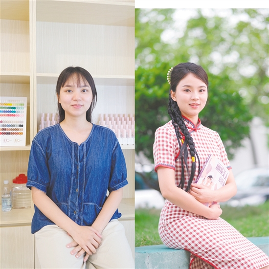 經(jīng)過(guò)學(xué)生化妝，老師變身“國(guó)風(fēng)美女”。