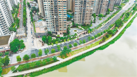 實(shí)施改造工程后，桂香路變?yōu)殡p向兩車道，并鋪上瀝青罩面，讓車輛通行更加順暢。