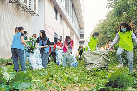 各群團(tuán)組織廣泛動(dòng)員社會(huì)力量下沉一線，參與愛(ài)國(guó)衛(wèi)生運(yùn)動(dòng)。