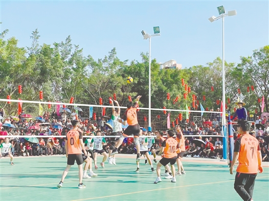 臺(tái)山的排球氛圍非常濃厚。