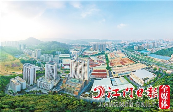 蓬江區(qū)群星村后門山工業(yè)區(qū)鳥瞰圖。