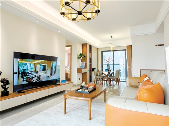 博學(xué)名苑豪裝江景樣板房實(shí)景圖。